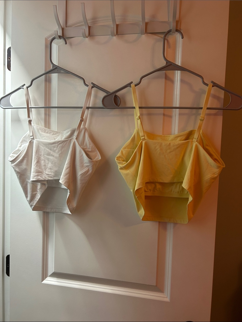 aerie Cropped Spaghetti Strap Tank Top in White and Yellow. Never worn! - Picture 2 of 6